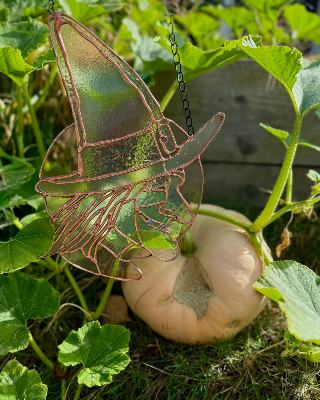 Vintage witch suncatcher (made to order)
