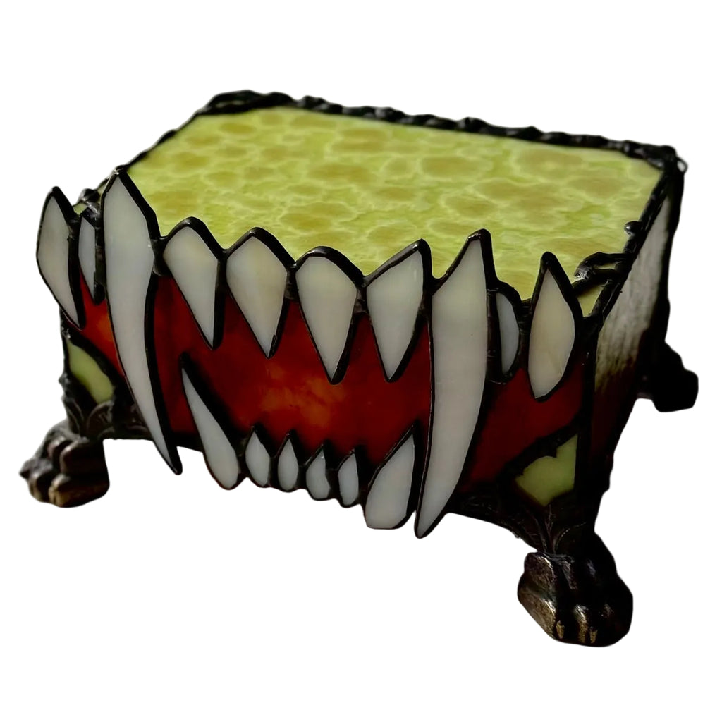 Fangs trinket stained glass box - made to order